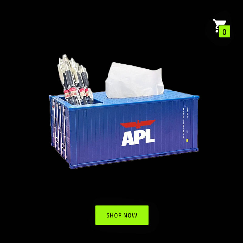 Container Tissue Box with Pen Holder
