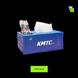 Container Tissue Box with Pen Holder
