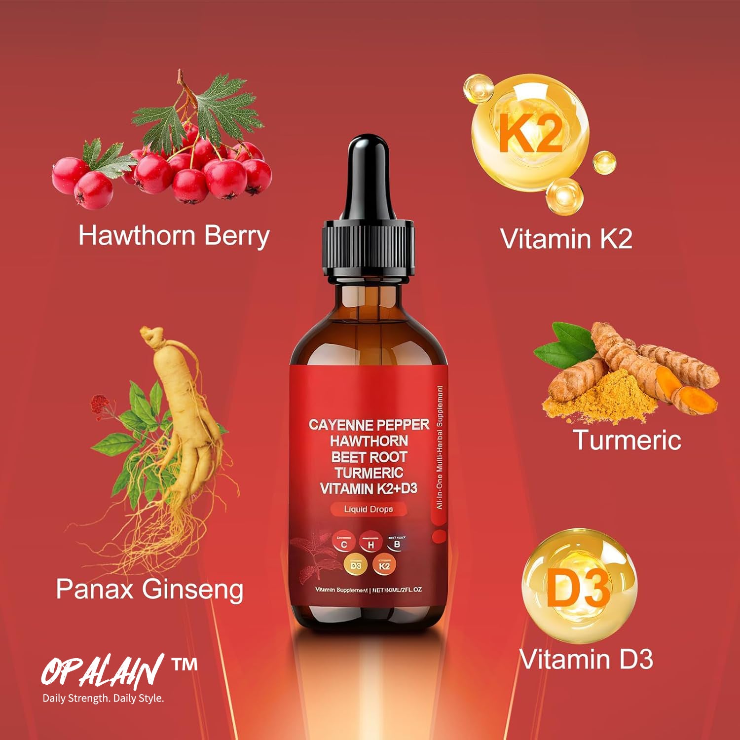 Vascu Glow – Cayenne Pepper Wellness Drops | 10-in-1 Herbal & Vitamin Liquid Blend