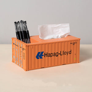 Container Tissue Box with Pen Holder - OPALAIN