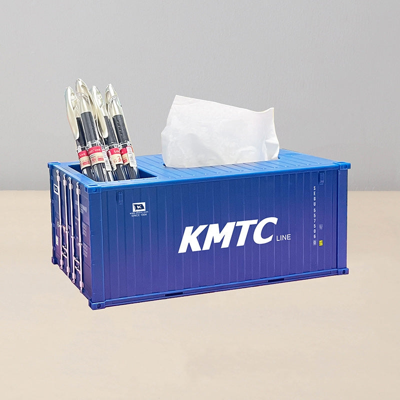 Container Tissue Box with Pen Holder - OPALAIN