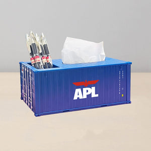 Container Tissue Box with Pen Holder - OPALAIN