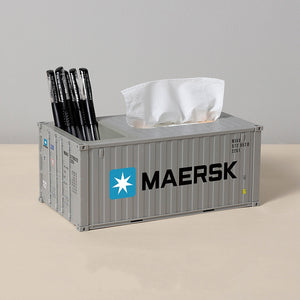 Container Tissue Box with Pen Holder - OPALAIN