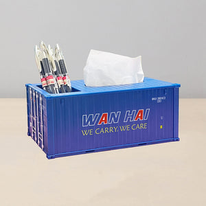 Container Tissue Box with Pen Holder - OPALAIN
